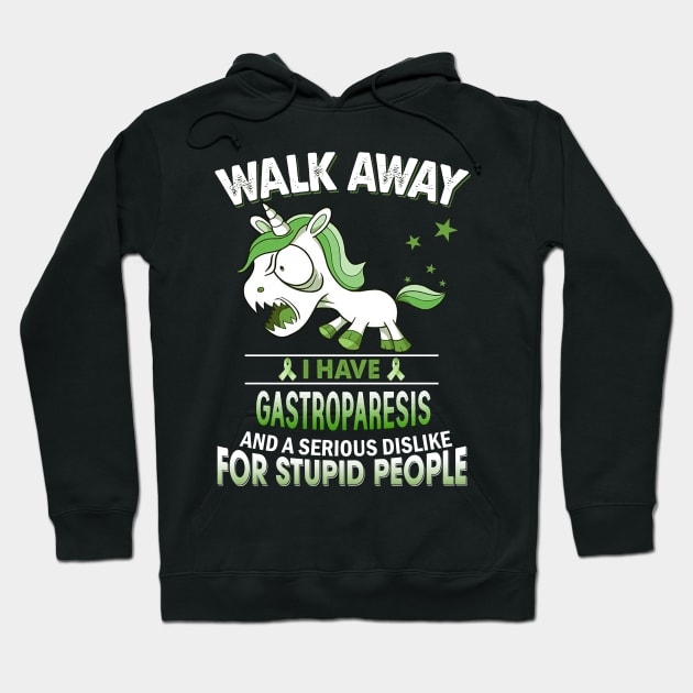 funny gastroparesis grumpy unicorn warrior Hoodie by TeesCircle